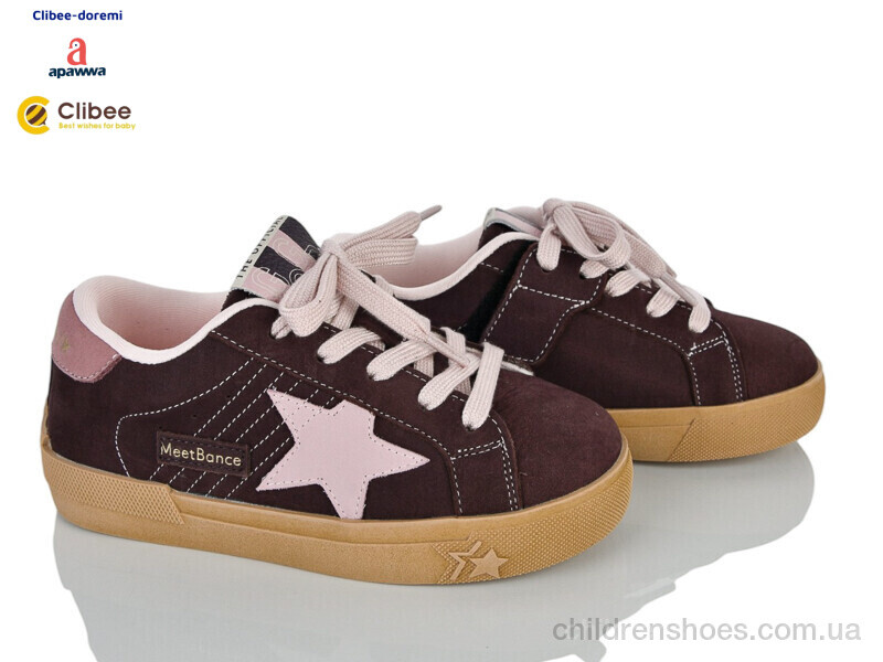 Кроссовки Apawwa 52A61013-1 brown-pink