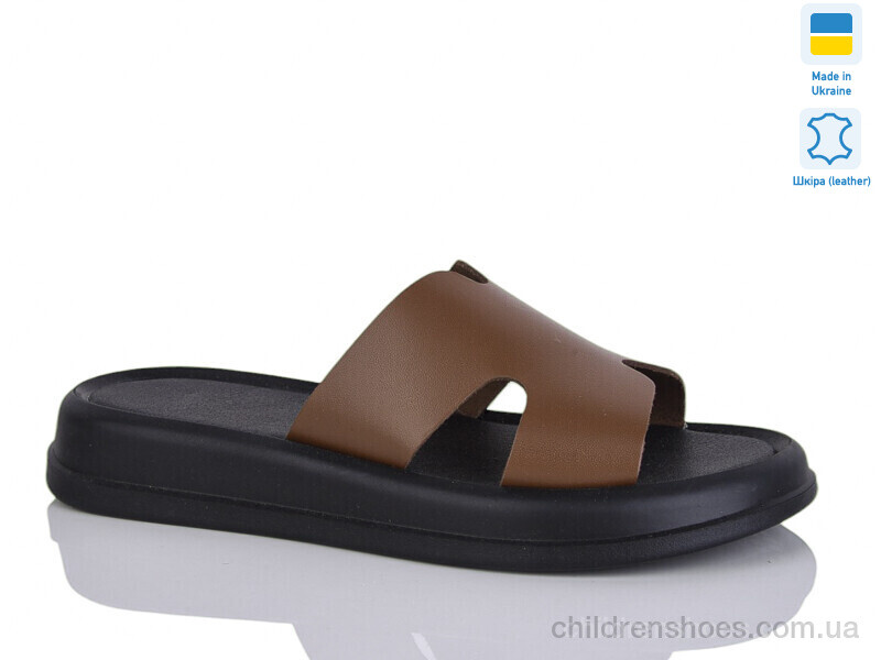 Шлепки женские No brand 502-25 корич.к.