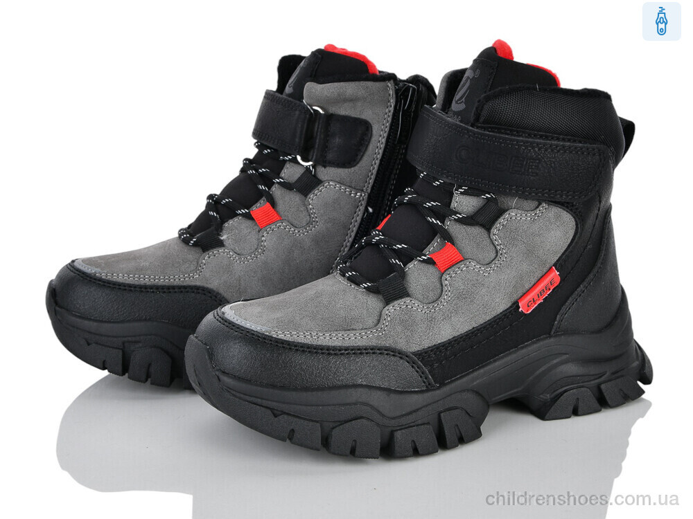 Ботинки HC359 grey-black Clibee-ShoSho / p. 32-37 / 6пар