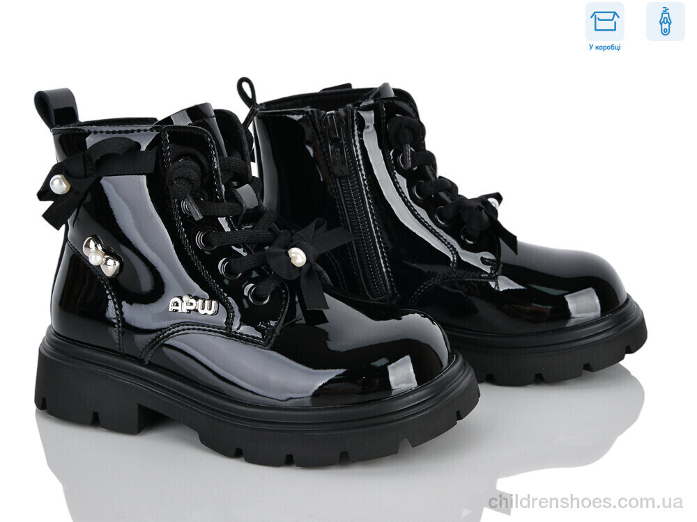 Ботинки ABQ0872R black Clibee-ShoSho / p. 26-33 / 8пар