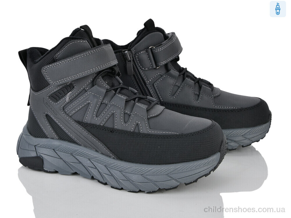Ботинки GC90-2 black-grey Clibee-ShoSho / p. 33-38 / 6пар