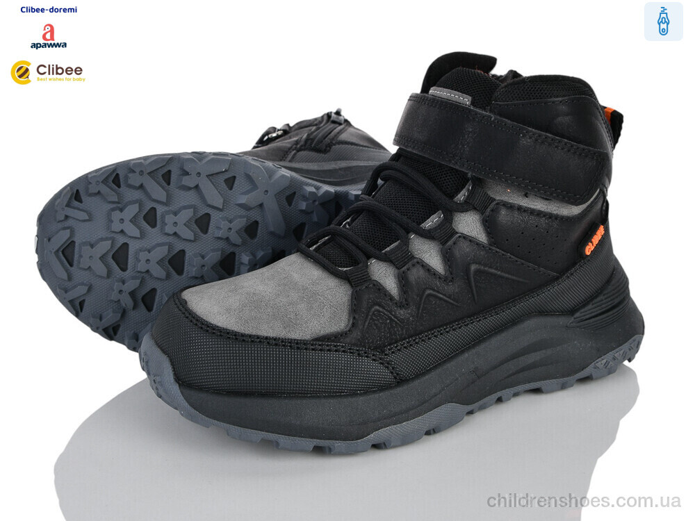 Ботинки AKC598-1 black-orange Clibee-Doremi / p. 32-37 / 6пар