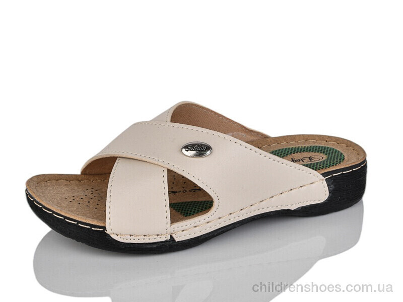 Шлепки женские Elegance 5100 св.бежевий