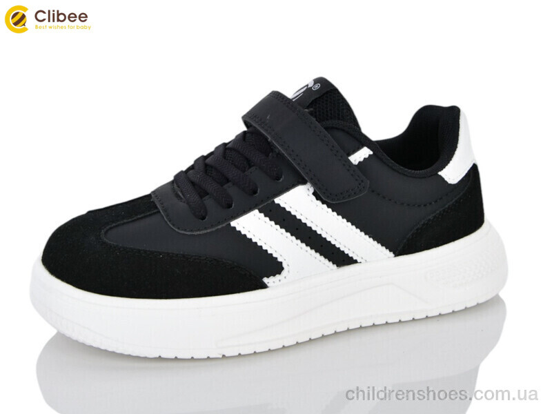 Кроссовки ED783-2 black-white Clibee-Apawwa / p. 34-39 / 6пар