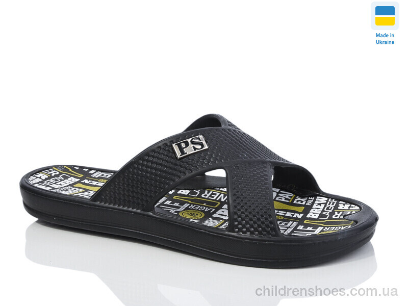 Шлепки N227 чорний Lot Shoes / p. 41-46 / 8пар