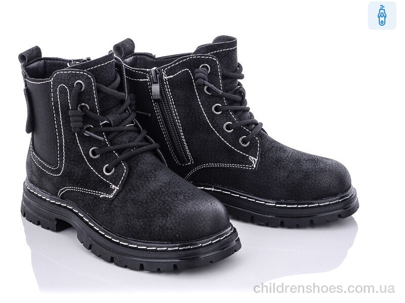 Ботинки Y161(2118B) black Violeta / p. 32-37 / 6пар