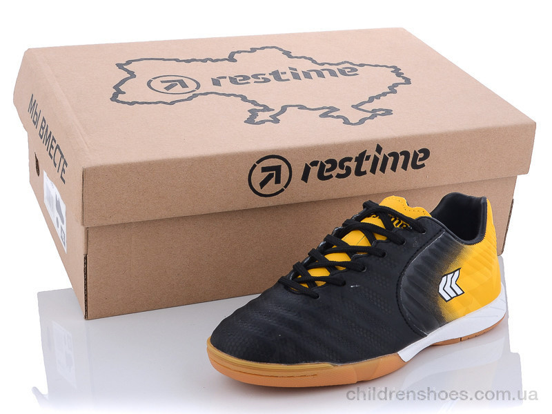 Футбольная обувь Restime DD020810 black-white-yellow
