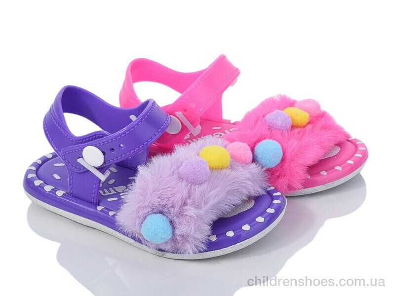 Босоножки No brand 628A фіолет-малин. mix