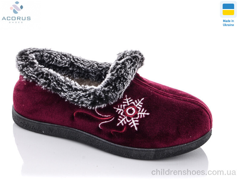 Тапки YB2202 bordo Acorus / p. 38-42 / 12пар
