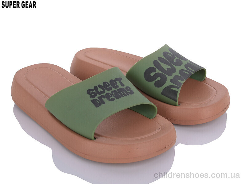 Шлепки женские No brand A6216 khaki