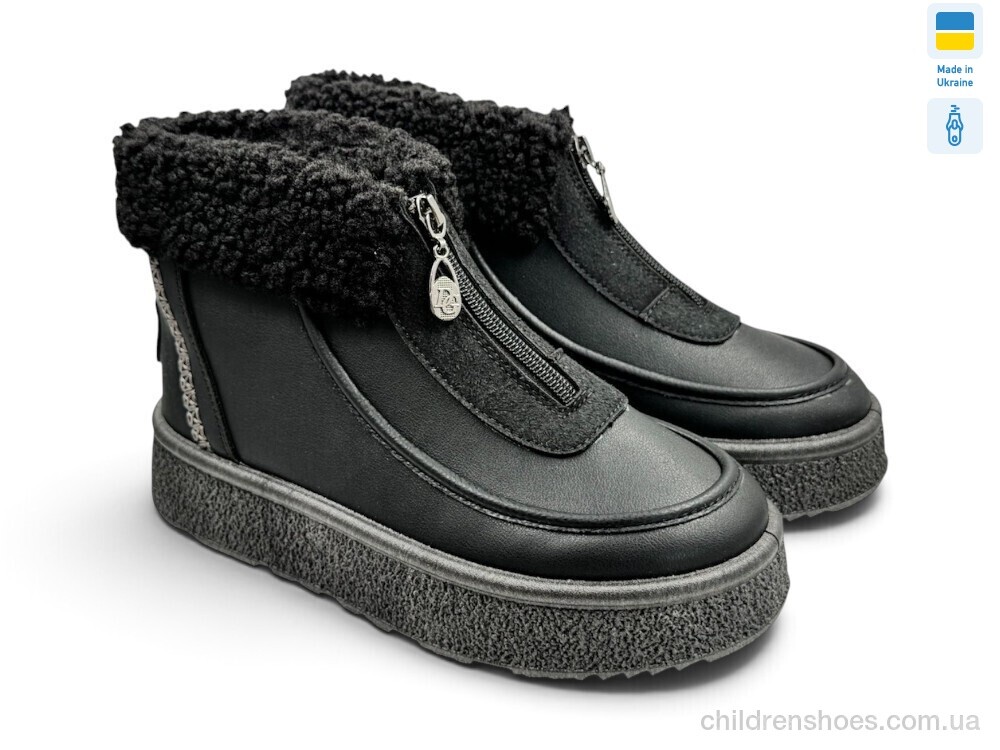Ботинки 1902 чорний Rai shoes / p. 37-41 / 8пар