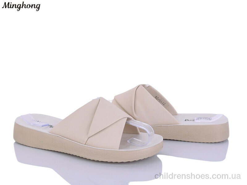 Шлепки женские Minghong 7719 beige