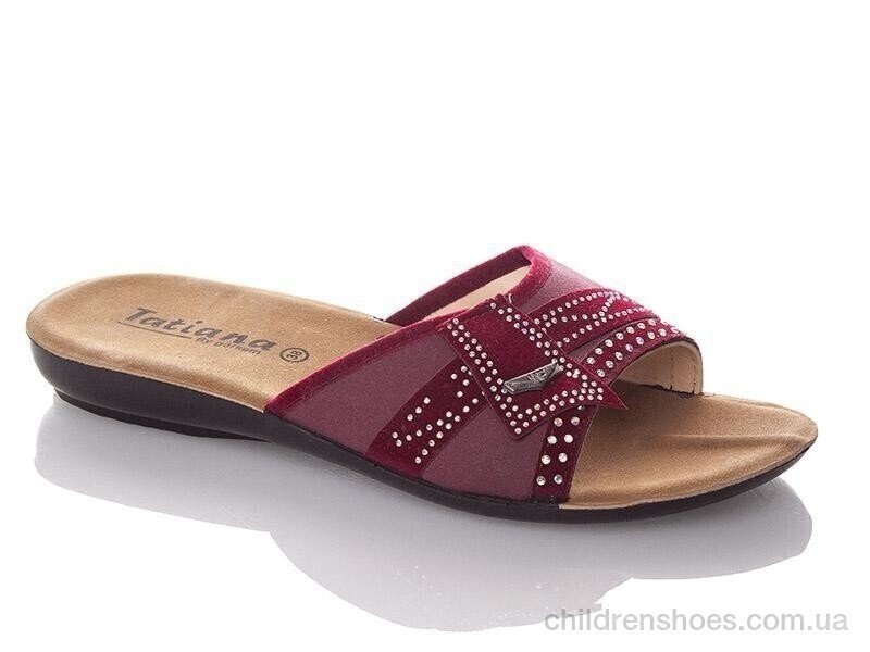 Шлепки женские Demur W3053-wine