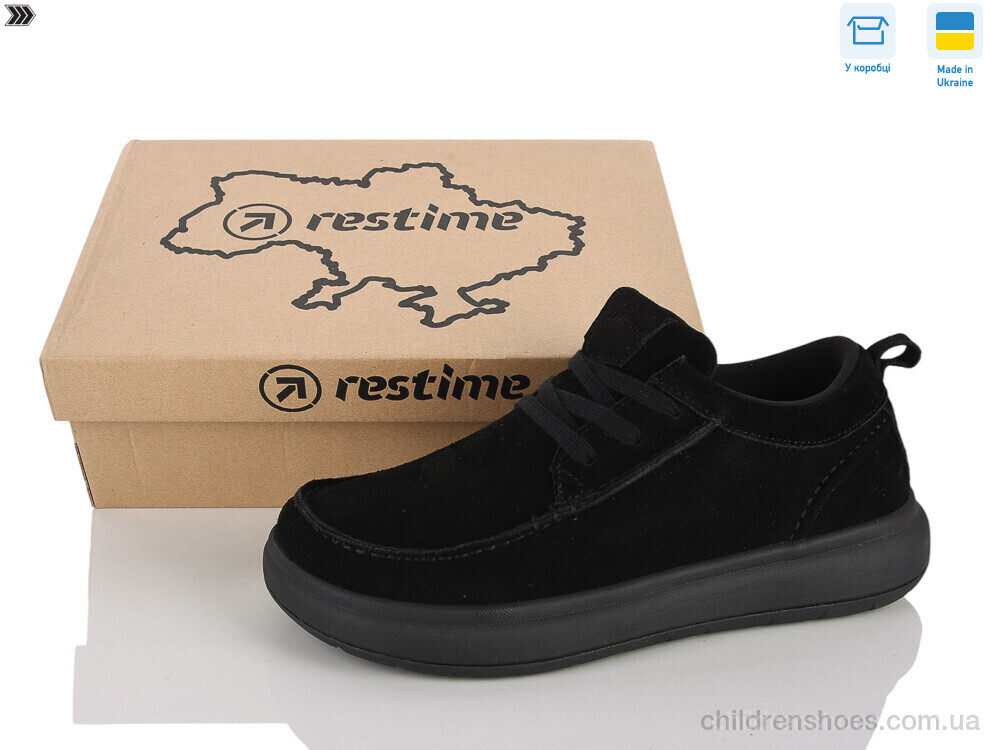 Туфли AM026817 black Restime / p. 41-45 / 8пар