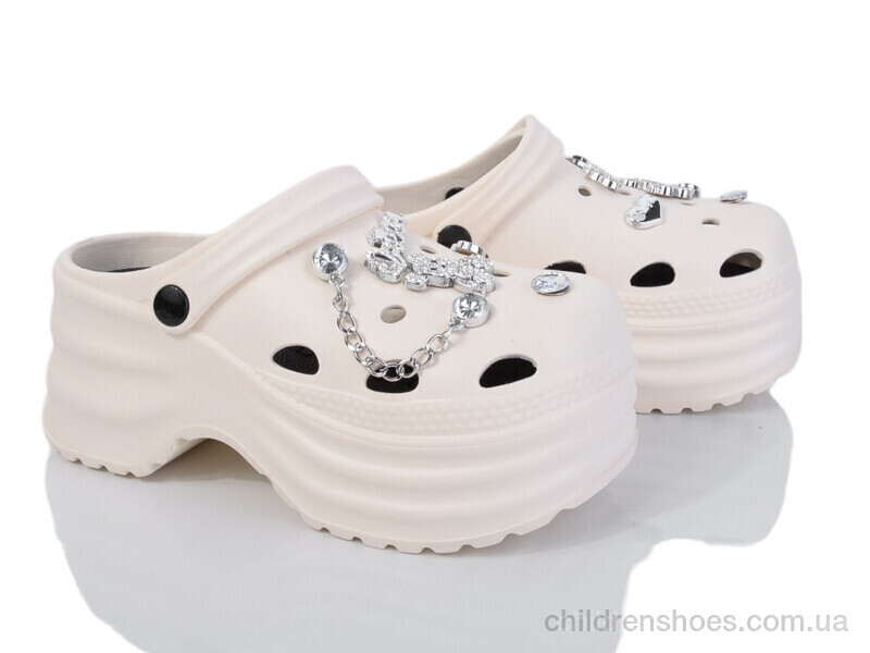 Кроксы No brand 8897 white