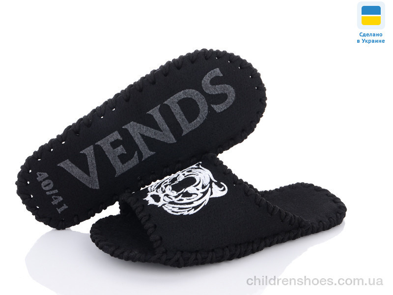 Тапки Vends 367M чорний