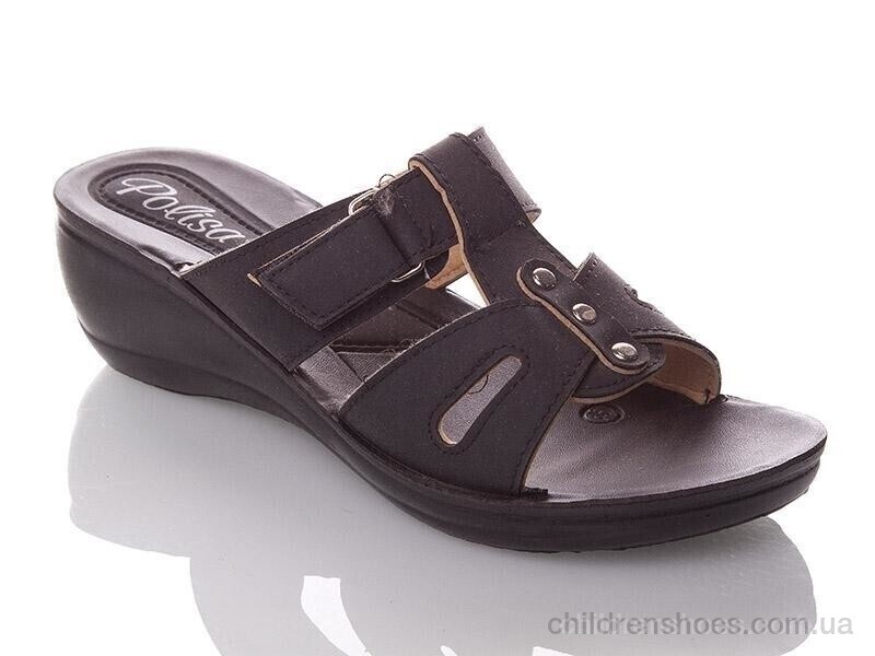 Шлепки женские Demur W314-black
