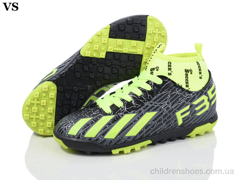Футбольная обувь Soccers 002 black-yellow (36-39) VS / p. 36-39 / 8пар