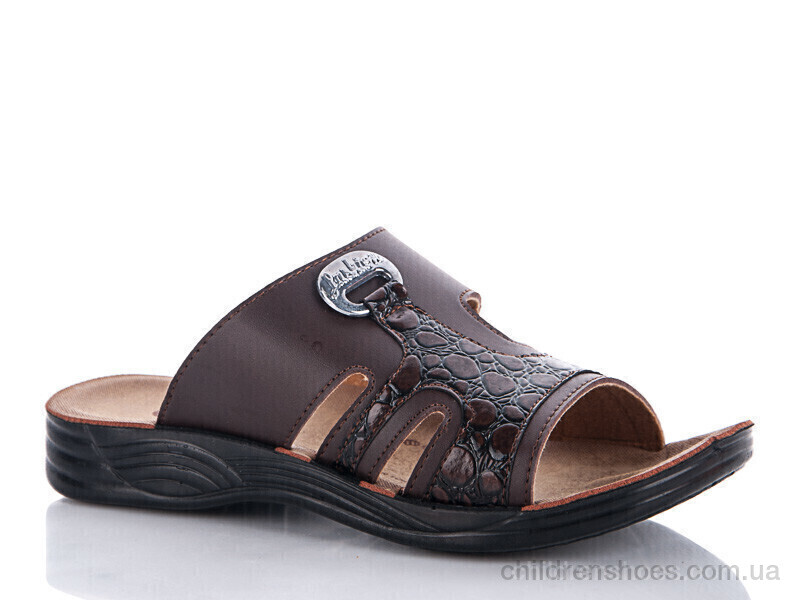 Шлепки женские Waldem П093 т.коричневый