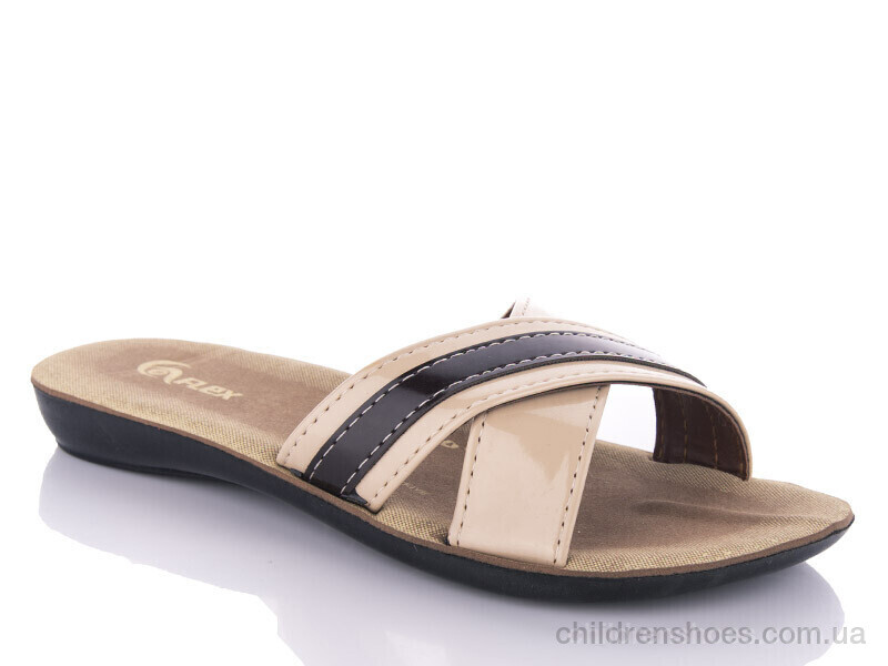 Шлепки W26-7144 beige DeMur / p. 36-40 / 6пар