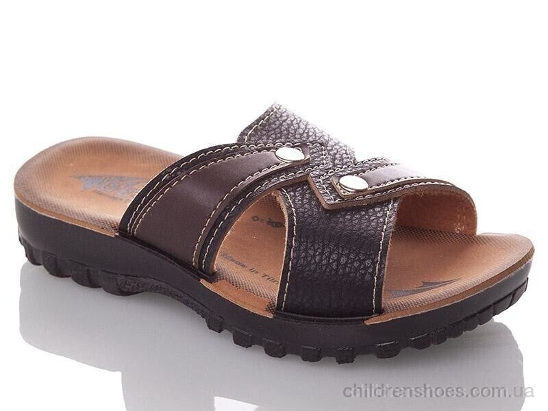 Шлепки детские Demur B709-black-brown