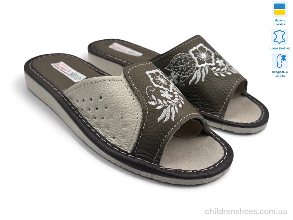 Тапки 004-8 хакі Rai shoes / p. 36-41 / 6пар