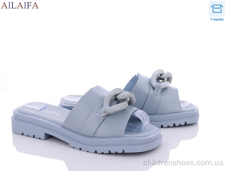 Шлепки женские Ailaifa K27 blue