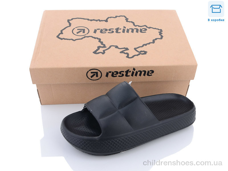 Шлепки женские Restime TWL23123 black