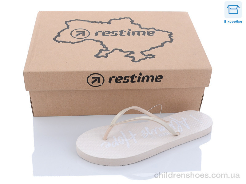 Шлепки женские Restime TWL22025 beige