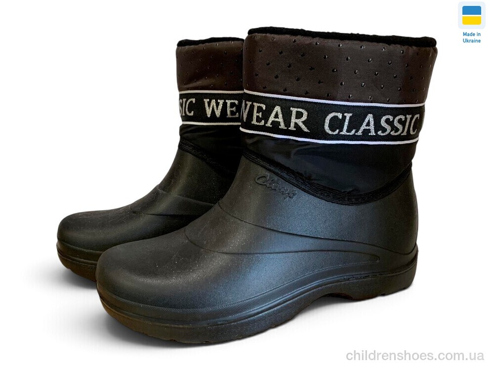 Сапоги из пены Е424 чорний Rai shoes / p. 36-40 / 8пар