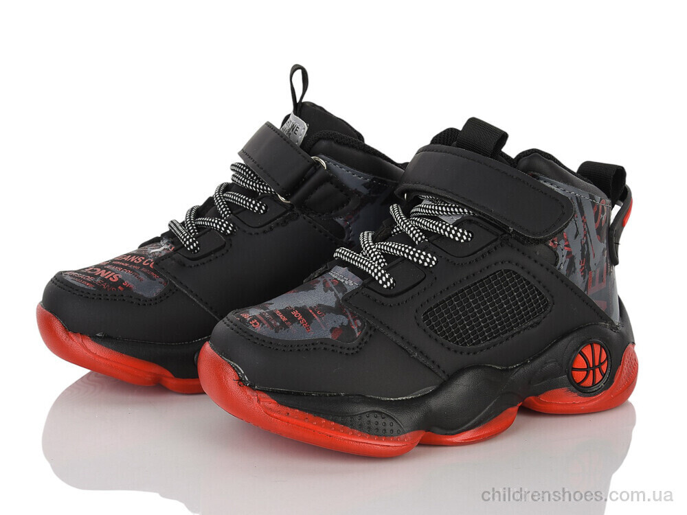 Кроссовки L204A black-red Clibee-ShoSho / p. 26-31 / 6пар