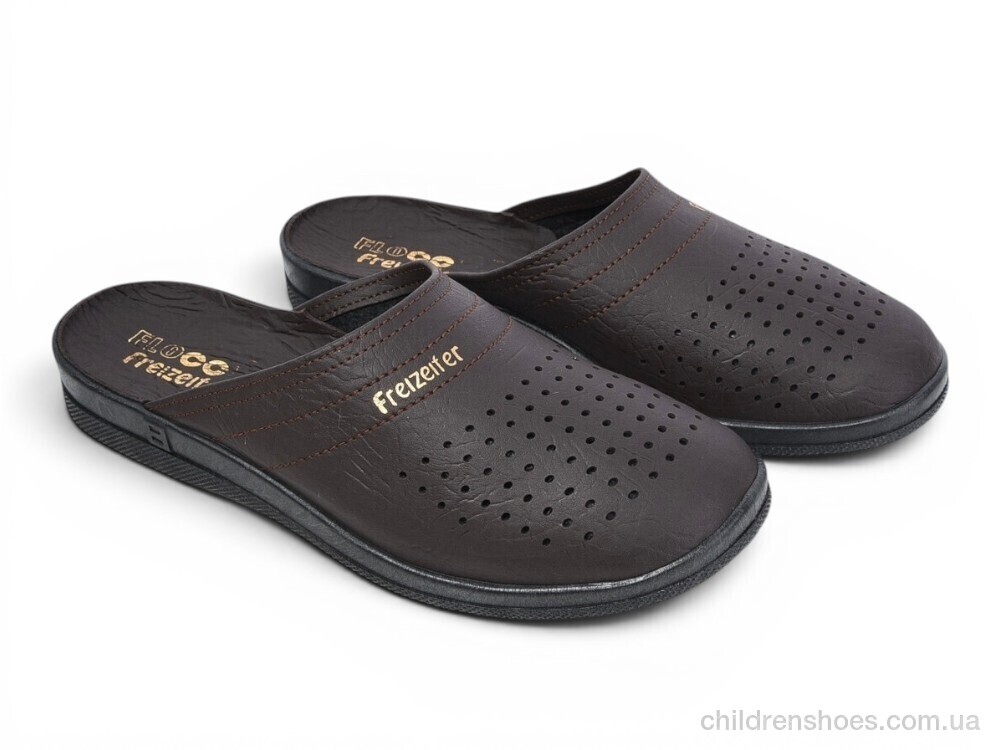 Шлепки 95080507 коричневий Rai shoes / p. 41-46 / 6пар