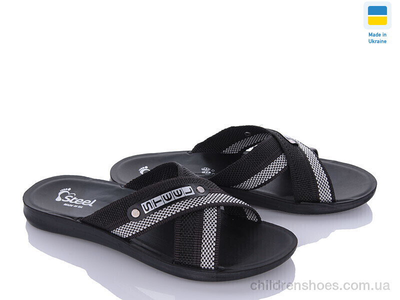 Шлепки Demur TRK 007 black-grey new