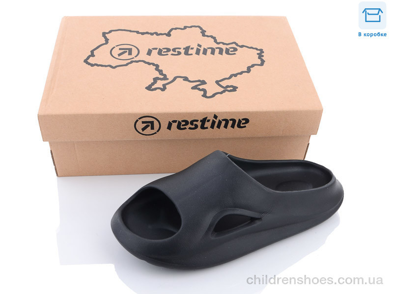 Шлепки женские Restime TWL23125 black