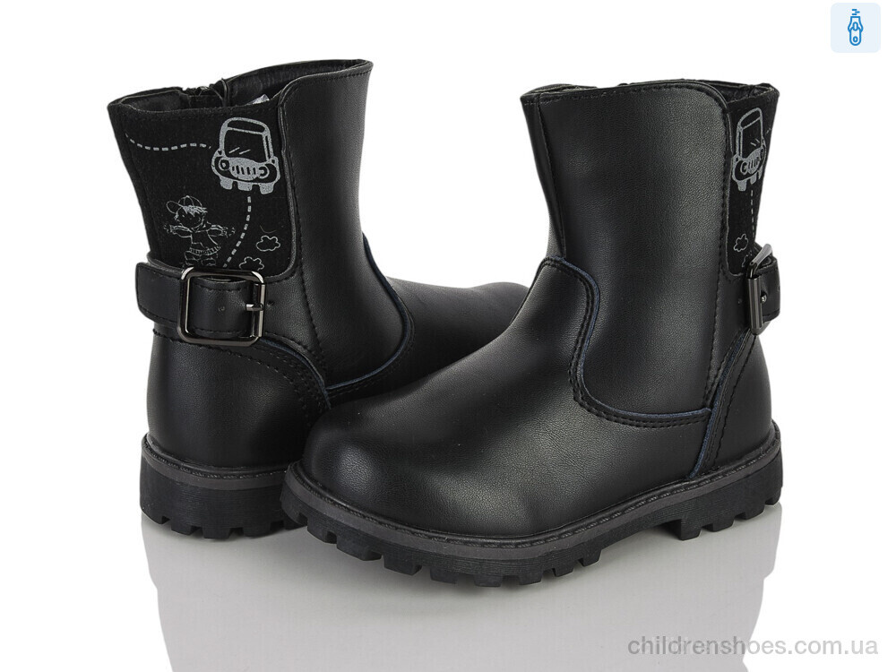 Ботинки H65 black Clibee-ShoSho / p. 25-30 / 8пар