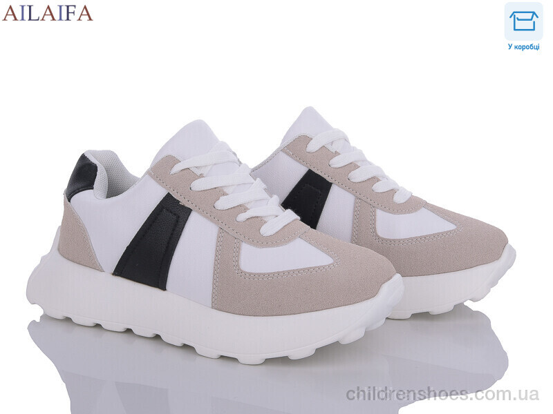 Кроссовки No brand 2395-2 white-black піна