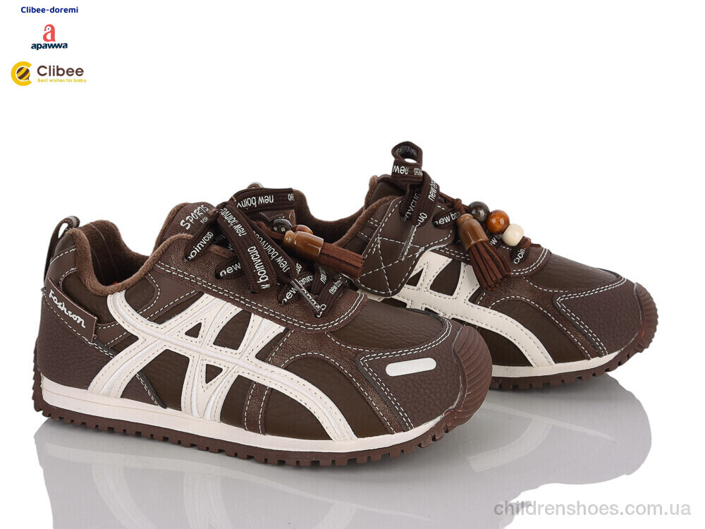 Кроссовки 99A8599 brown фліс Clibee-Doremi / p. 31-37 / 7пар