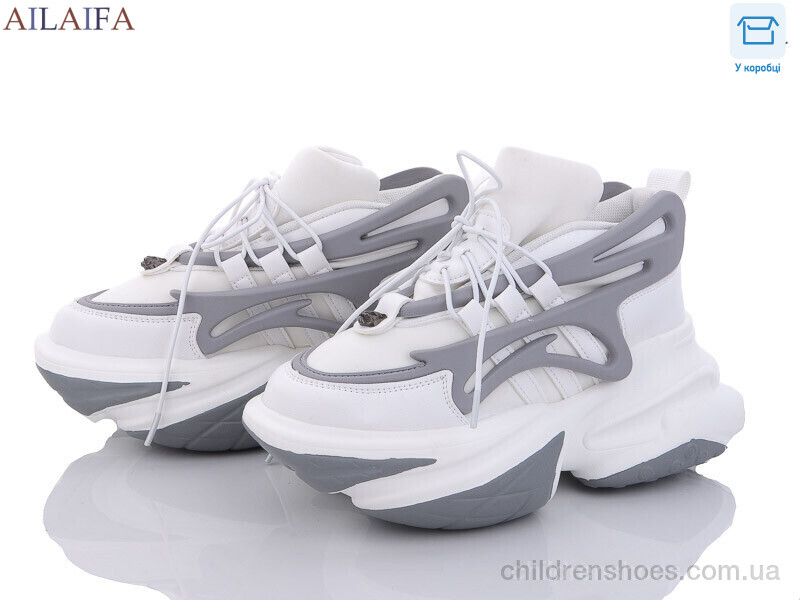 Кроссовки Aelida 8203 white-grey