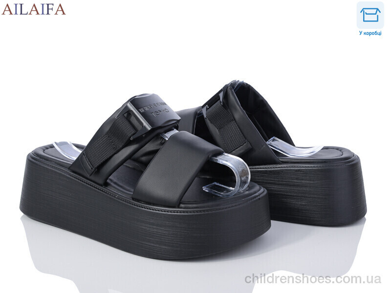 Шлепки женские Ailaifa 8031 black