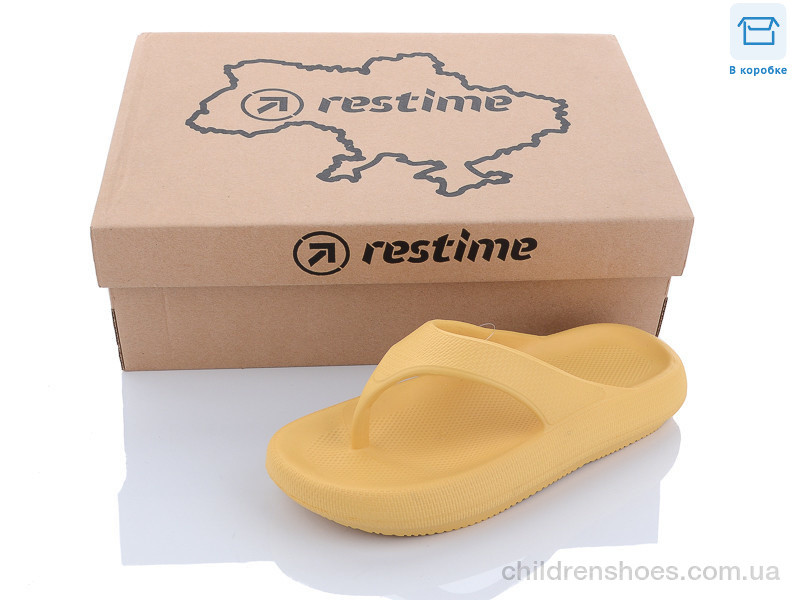 Шлепки женские Restime TWL22272 yellow
