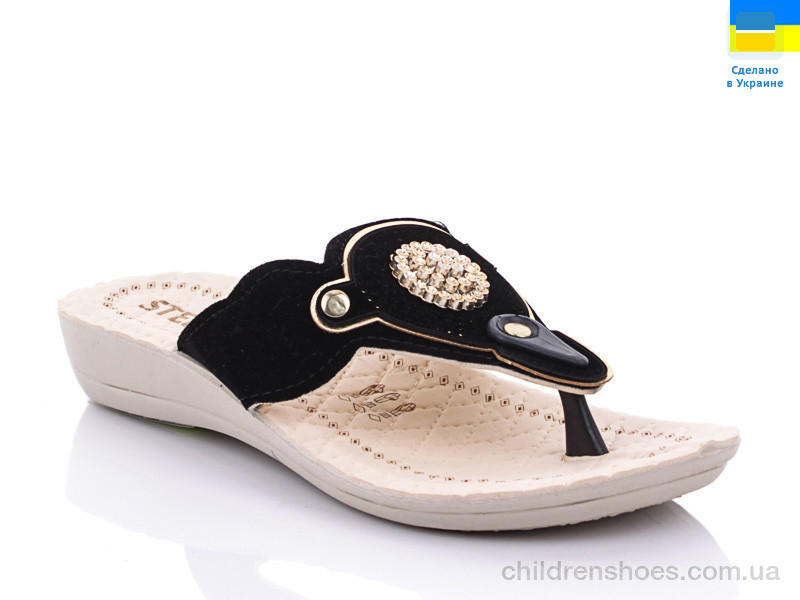 Шлепки женские Steel ТЖ19 палец 03-03-2 черный