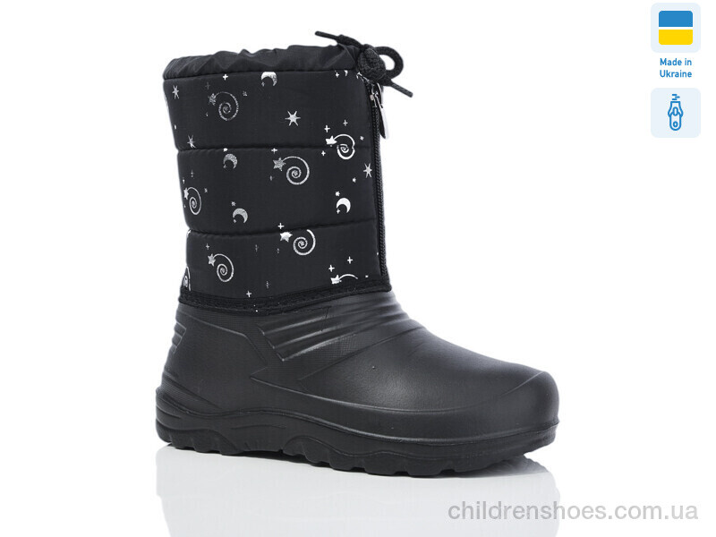 Сапоги из пены Payas Чобіт дит.застіб.місяць чорний
