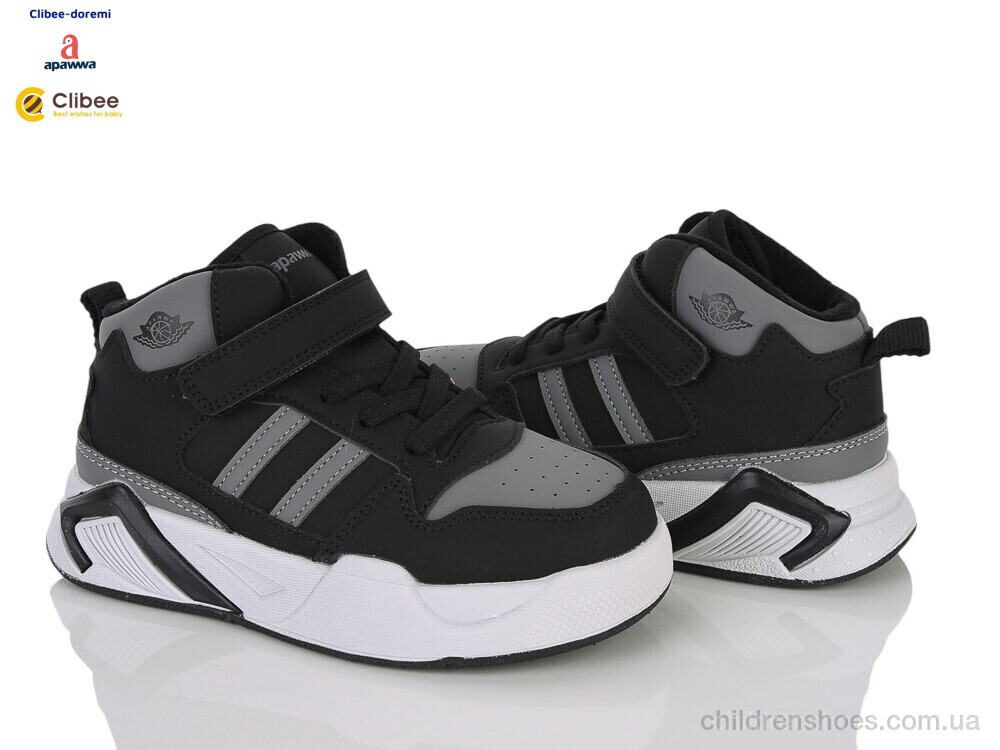 Кроссовки ABQ1463 black-grey Clibee-Doremi / p. 29-36 / 8пар