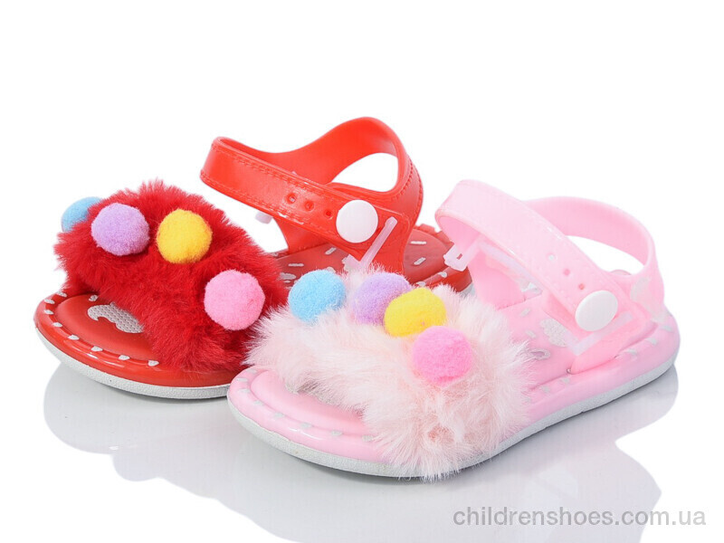 Босоножки No brand 628 червон-рож. mix