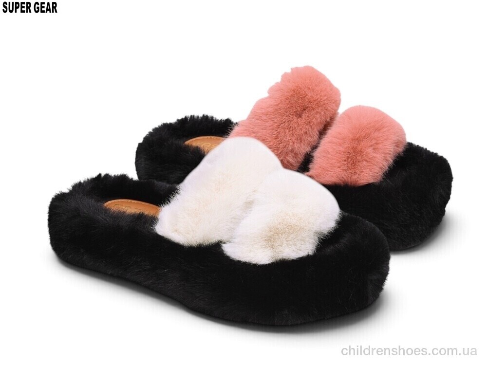 Тапки CA323-018 white-pink mix Super Gear / p. 36-41 / 12пар