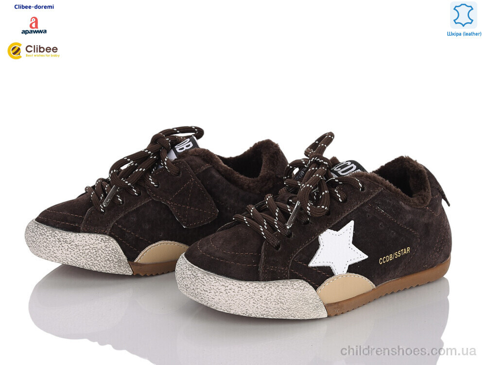 Кроссовки B72001 brown фліс Clibee-Doremi / p. 27-30 / 4пар
