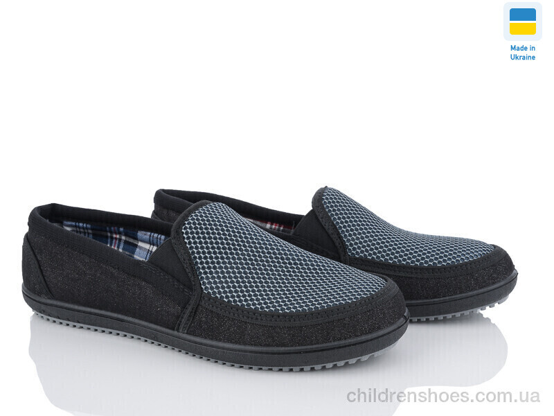 Слипоны Verta Verta Т9 чорно-сірий