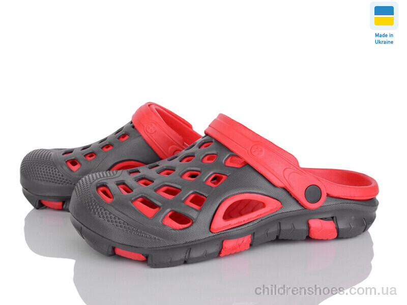 Кроксы Cross Cross М308 сіро-червоний