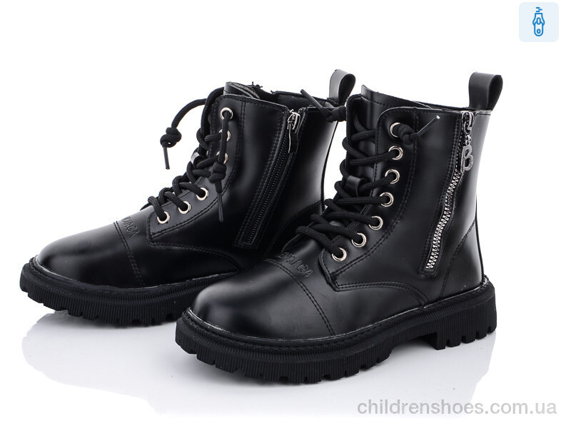 Ботинки Y78-A1 black Violeta / p. 31-36 / 6пар