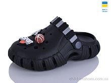 Кроксы 012 чорний-графіт Lot Shoes / p. 30-35 / 6пар